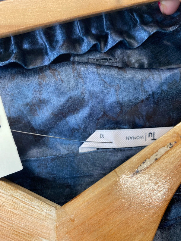 Fabulous Dark Grey Splodge slinky lounge suit Uk10 Co ord #2 FS128