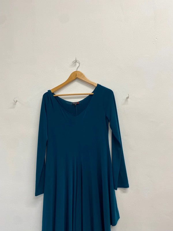 Fabulous Mashiah Dress UK 14 Teal asymetric floaty CE060