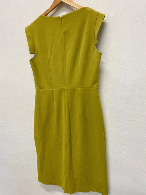Fabulous The Fold London Ellen Dress Uk14 Olive green midi CE060