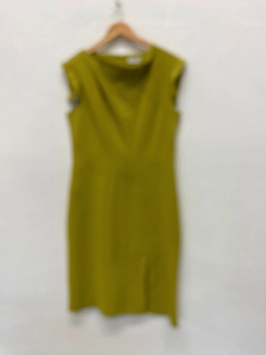 Fabulous The Fold London Ellen Dress Uk14 Olive green midi CE060