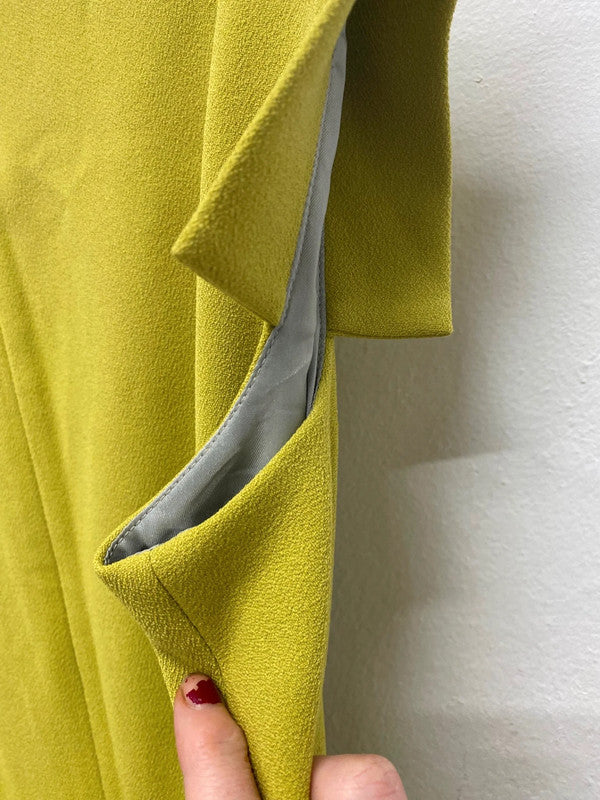 Fabulous The Fold London Ellen Dress Uk14 Olive green midi CE060