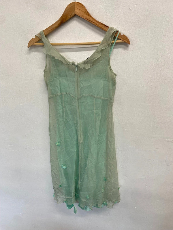 Fabulous Jesire Dress UK10 Mint Green beaded ethereal FS128