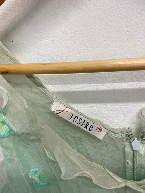 Fabulous Jesire Dress UK10 Mint Green beaded ethereal FS128