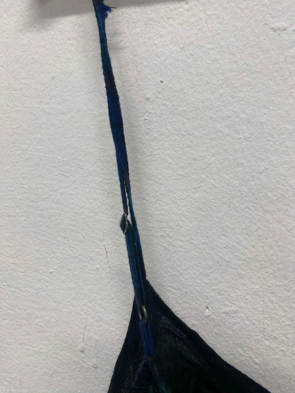 Fabulous Free people tartan classic Playsuit UkM Navy EC004