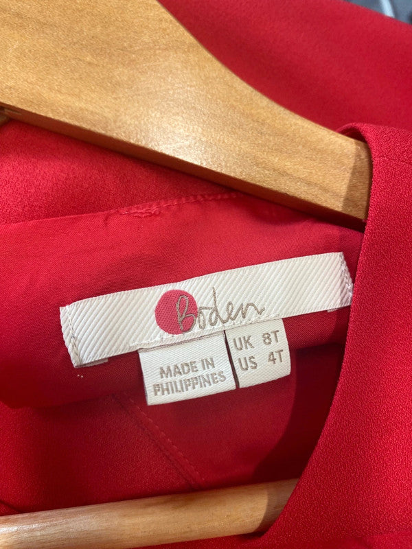 Fabulous Boden Jumpsuit Uk8 Tall Raspberry Red chic EC004