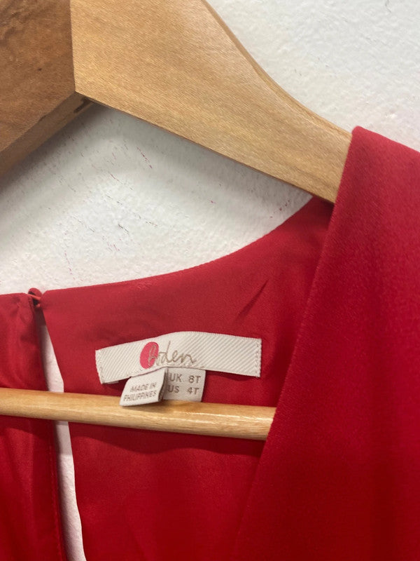 Fabulous Boden Jumpsuit Uk8 Tall Raspberry Red chic EC004