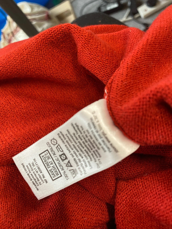 Fabulous burnt Orange loose tunic jumper dress Uk16 LJ446