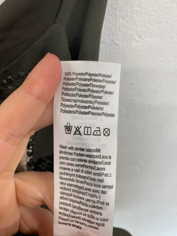 Fabulous Vila Khaki Boho Y2K Vibes Sequin Accent Cami UK M TM447