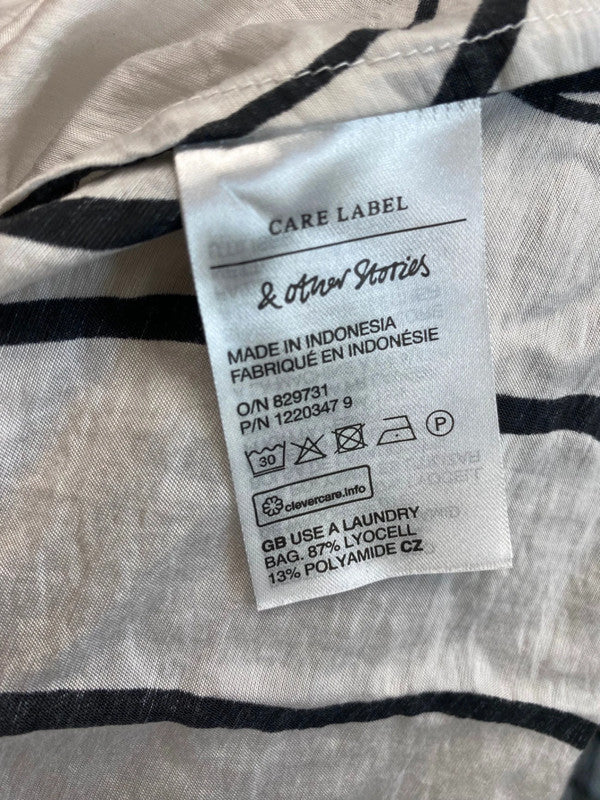 Fabulous & Other Stories Dress UK M Grey black swirl VW001