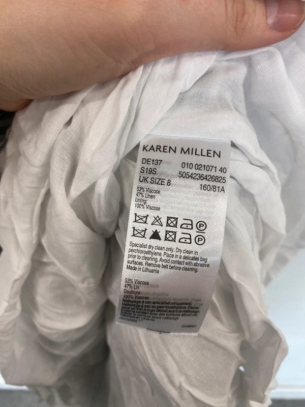 Fabulous Karen Millen Monochromatic Halterneck Midaxi Dress UK8 FF001