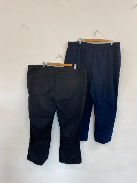 Fabulous George & EWM Stylish Straight Leg Trousers Duo UK24 #6 MS008