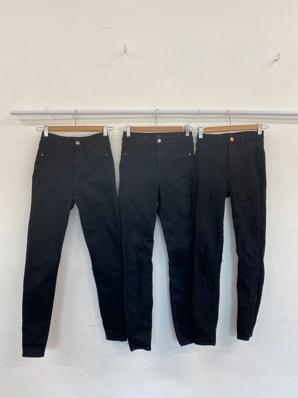 Fabulous River Island Stylish Black Skinny Jeans Trio UK6 #434 KM004