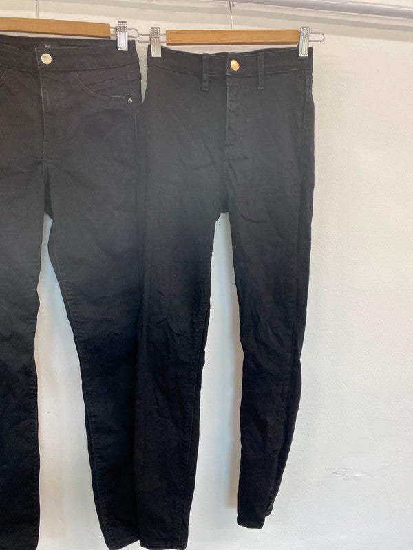 Fabulous River Island Stylish Black Skinny Jeans Trio UK6 #434 KM004