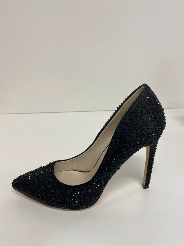 Fabulous Karen Millen Black Crystal Embellished Court Shoes UK6 MW001