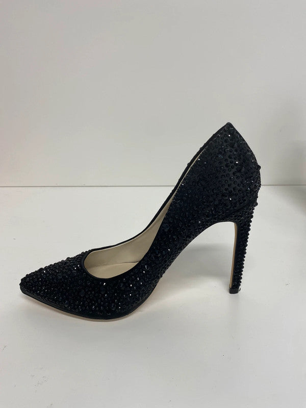 Fabulous Karen Millen Black Crystal Embellished Court Shoes UK6 MW001