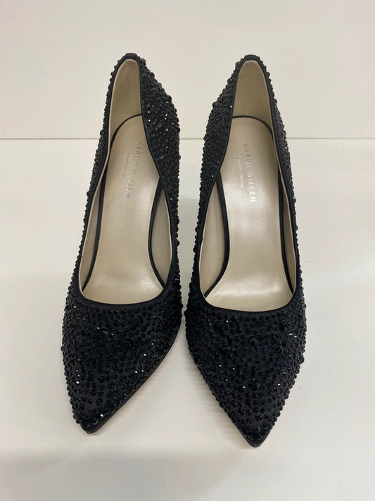Fabulous Karen Millen Black Crystal Embellished Court Shoes UK6 MW001