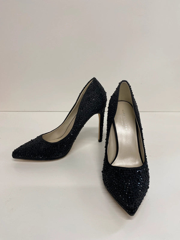 Fabulous Karen Millen Black Crystal Embellished Court Shoes UK6 MW001