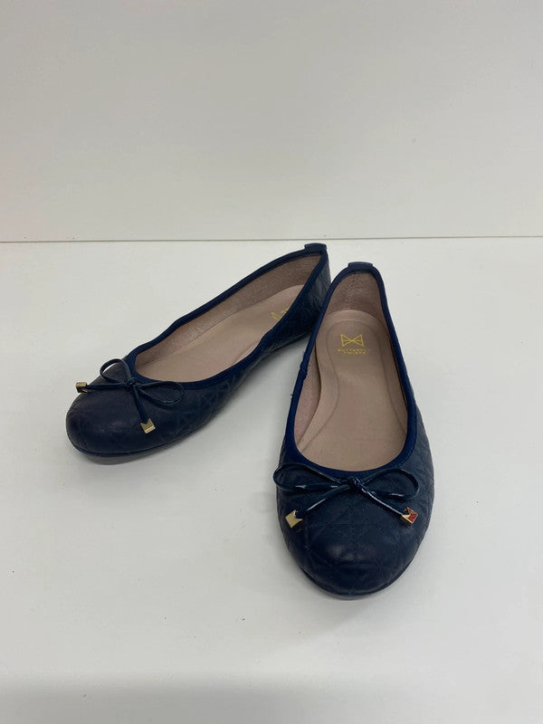 Fabulous Butterfly Twists Navy Quilted Ballet Flats UK6 MW001