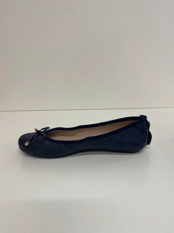 Fabulous Butterfly Twists Navy Quilted Ballet Flats UK6 MW001