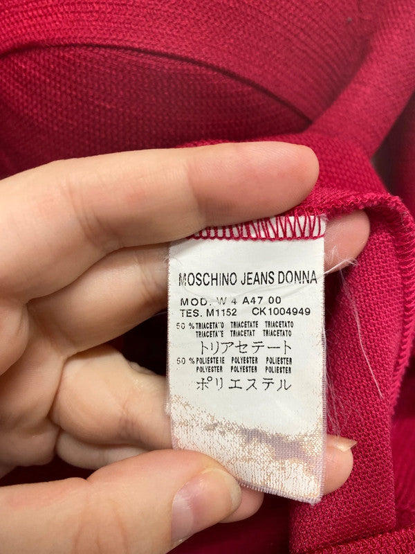 Fabulous Moschino Jeans Vintage Y2K Cherry Red Top UK12 BT001