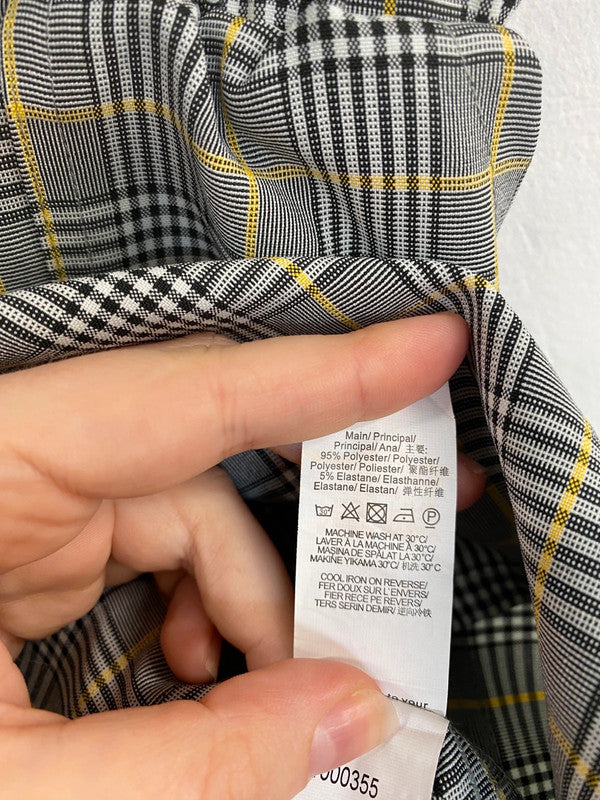 Fabulous Missguided Monochrome Plaid Paperbag Waist Mini Skirt UK10 LG276