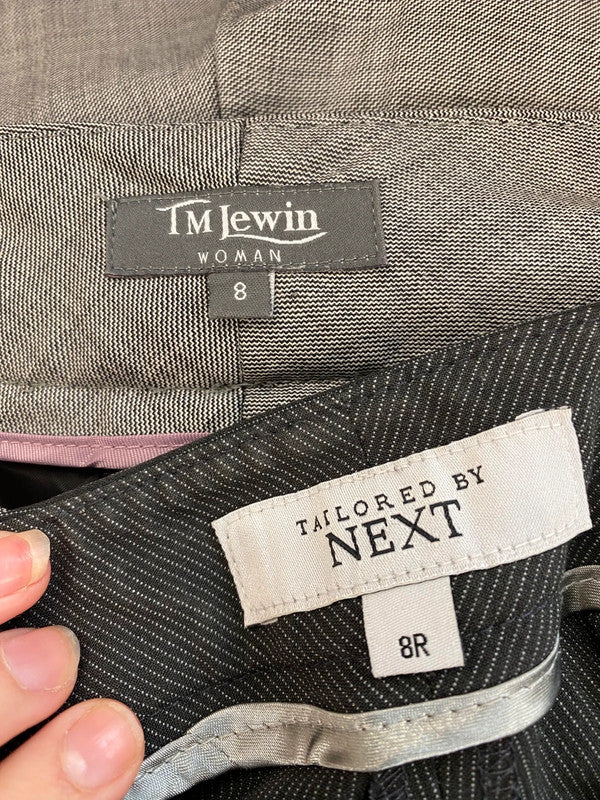 Fabulous Next & TM Lewin Elegant Formal Trousers Duo UK8 #517 LG276