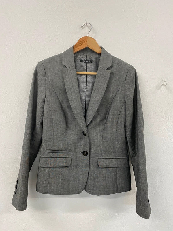 Fabulous TM Lewin Ladies Grey Suit Blazer UK10 LG276