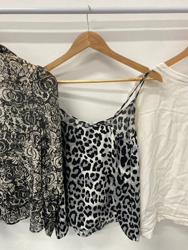 Fabulous bundle of monochrome blouses Uk10 Next #556 LG276