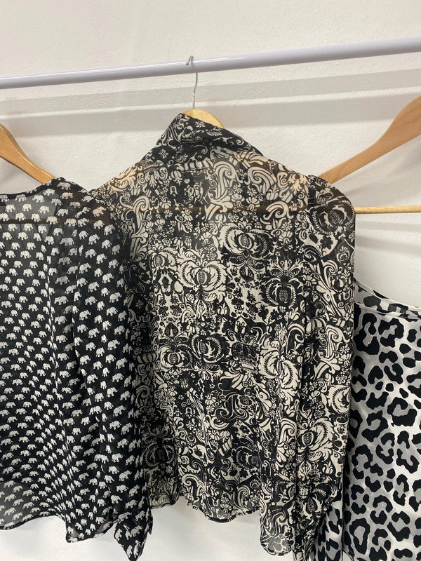 Fabulous bundle of monochrome blouses Uk10 Next #556 LG276