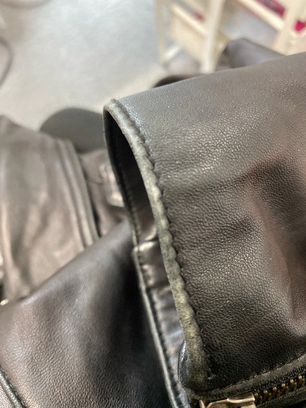 Fabulous Next Leather biker jacket Uk14 butter soft LG276