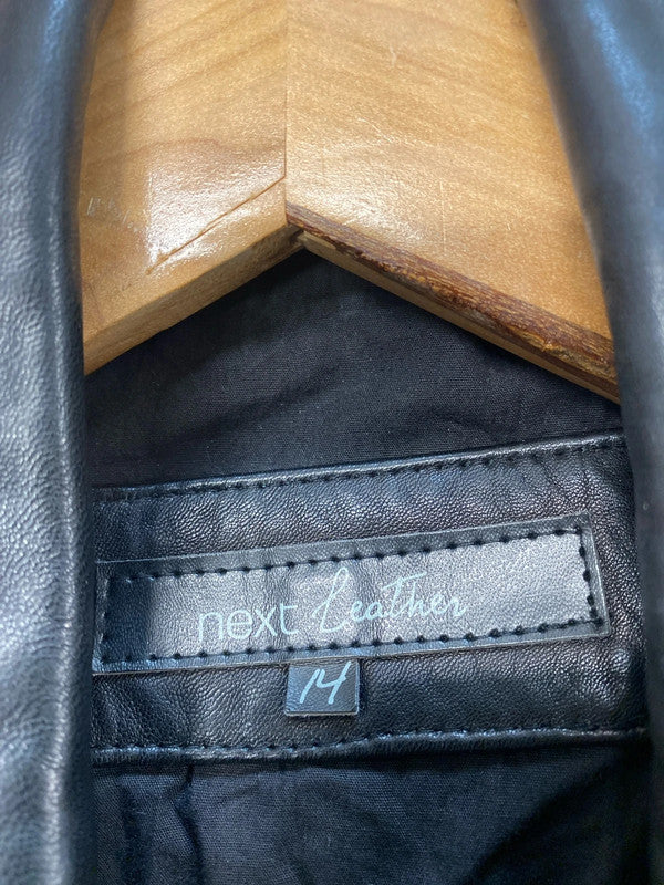 Fabulous Next Leather biker jacket Uk14 butter soft LG276