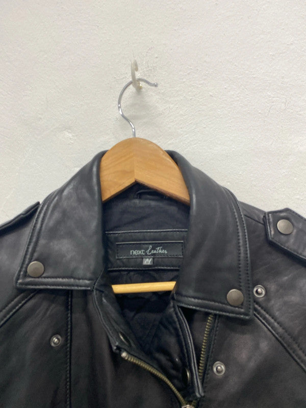 Fabulous Next Leather biker jacket Uk14 butter soft LG276