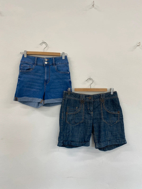 Fabulous New Look & Next Denim Shorts Duo UK10 #10 MH456