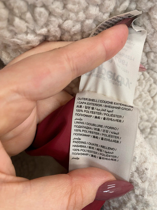 Fabulous Superdry Burgundy Sherpa Fleece Hooded Gilet UK S MH456