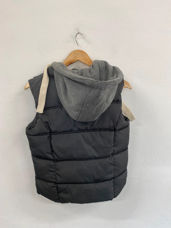 Fabulous Internacionale Grey Y2K Vibes Hooded Gilet UK10 MH456