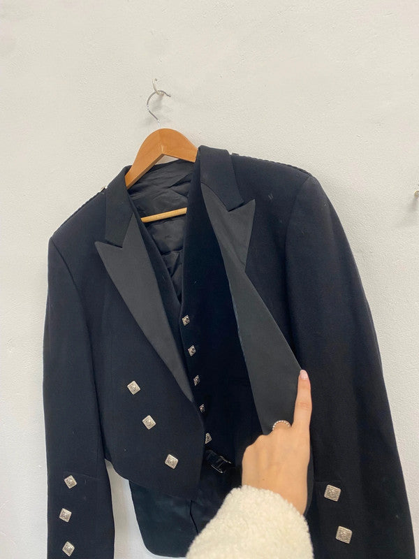 Fab traditional kilt jacket & waistcoat Prince Charlie UK40 long #103 MD001