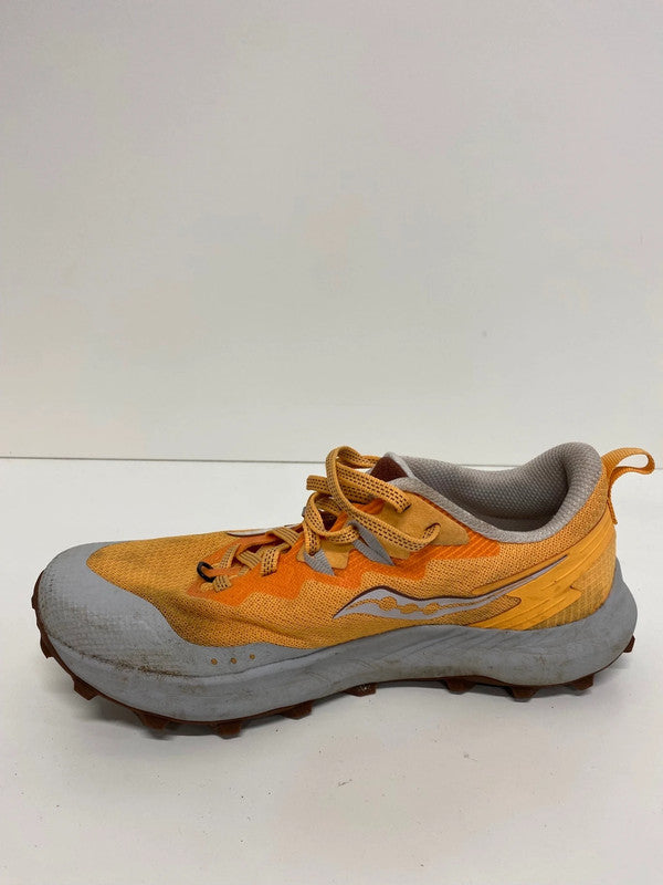 Fabulous Saucony Peregrine 14 Mustard & Grey Trainers UK6 DB457