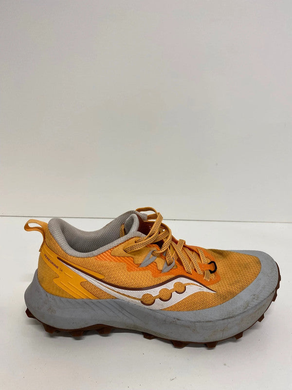 Fabulous Saucony Peregrine 14 Mustard & Grey Trainers UK6 DB457