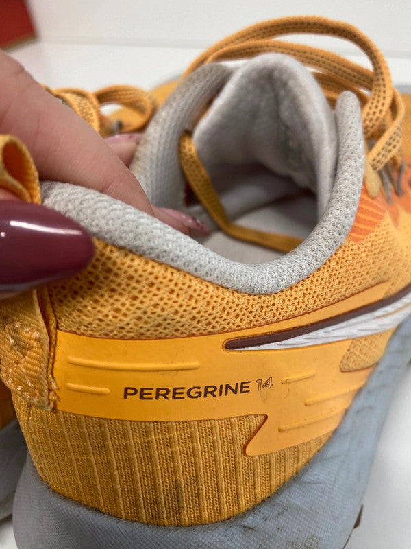 Fabulous Saucony Peregrine 14 Mustard & Grey Trainers UK6 DB457