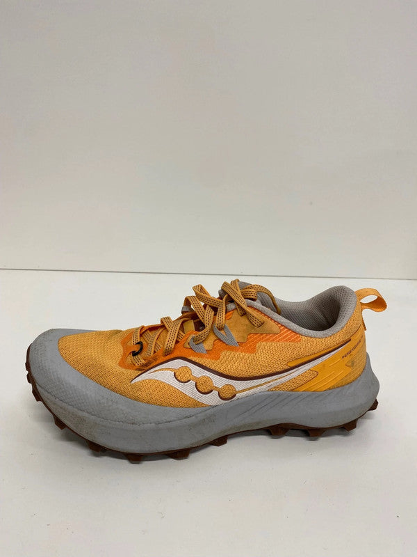 Fabulous Saucony Peregrine 14 Mustard & Grey Trainers UK6 DB457