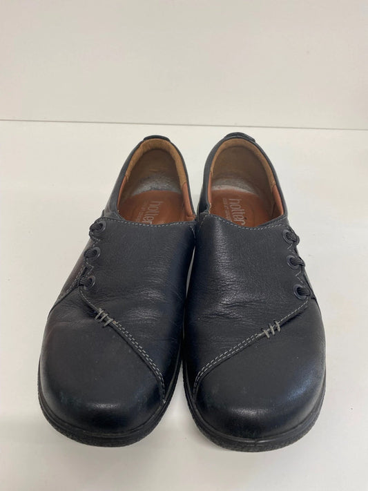 Fabulous Hotter Black Shout Leather Comfort Shoes UK6 DB457