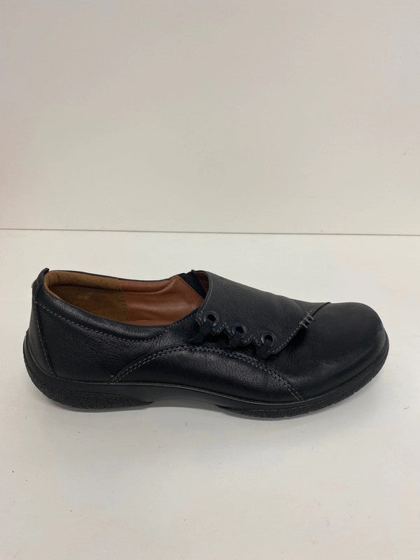 Fabulous Hotter Black Shout Leather Comfort Shoes UK6 DB457