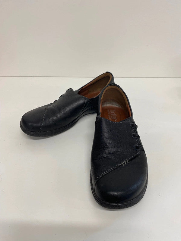 Fabulous Hotter Black Shout Leather Comfort Shoes UK6 DB457