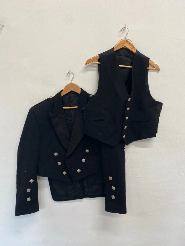 Classic traditional kilt jacket & waistcoat Prince Charlie UK42 short #104 MD001