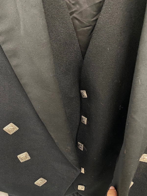Classic traditional kilt jacket & waistcoat Prince Charlie UK42 short #104 MD001
