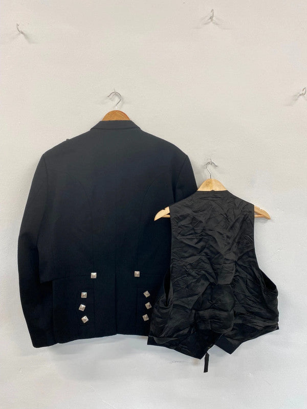 Classic Men’s Prince Charlie Kilt Jacket & Waistcoat UK46L #106 MD001