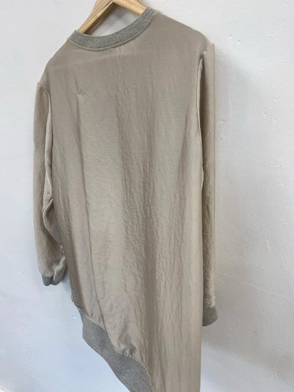 Fabulous Zara grey & Champagne loose bomber jacket UkM GM143