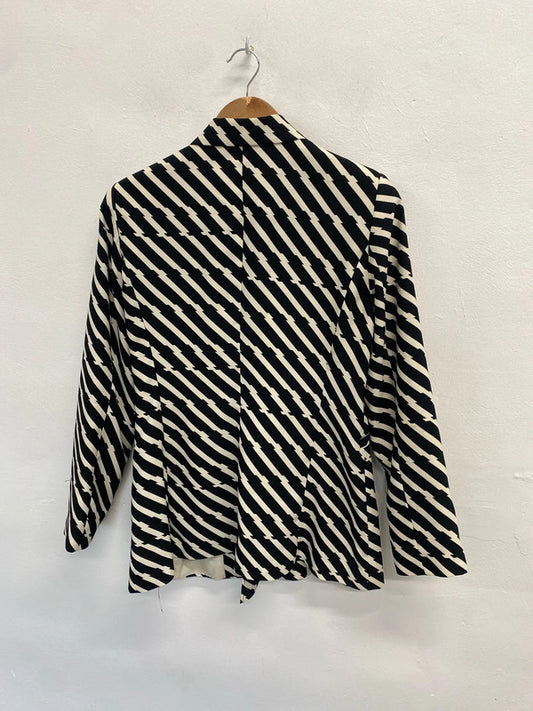 Gorgeous topshop black white striped blazer UK 12 GM143
