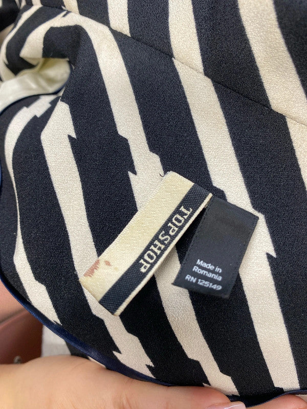 Gorgeous topshop black white striped blazer UK 12 GM143