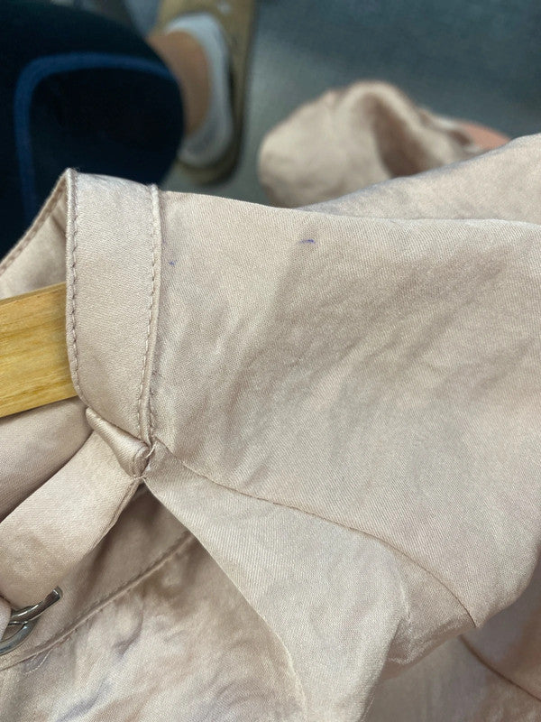 Fabulous Rose blush pink satin bomber UkM lightweight GM143